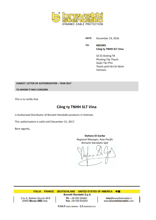 Letter of authorisation - SLT Vina - 2017_001